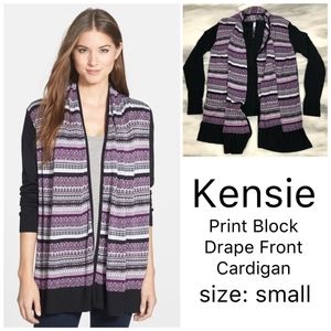 Kensie Drape Front Cardigan, NWOT